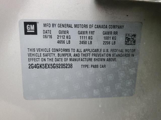 2016 BUICK REGAL - 2G4GK5EX5G9205238