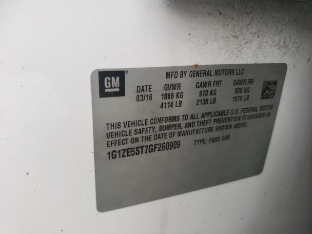 2016 CHEVROLET MALIBU LT - 1G1ZE5ST7GF260909