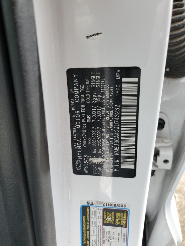 KM8J3CA42JU743232 2018 Hyundai Tucson Sel