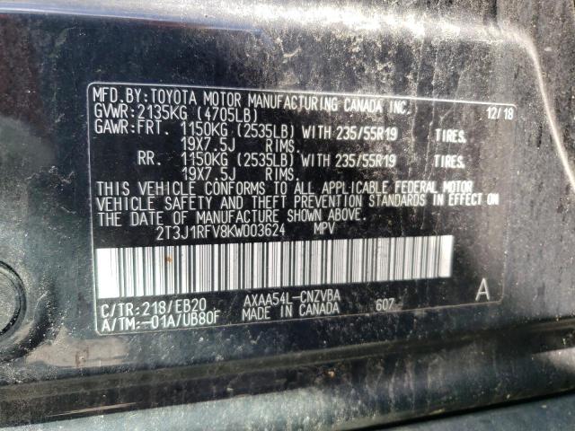 2019 TOYOTA RAV4 ADVEN - 2T3J1RFV8KW003624