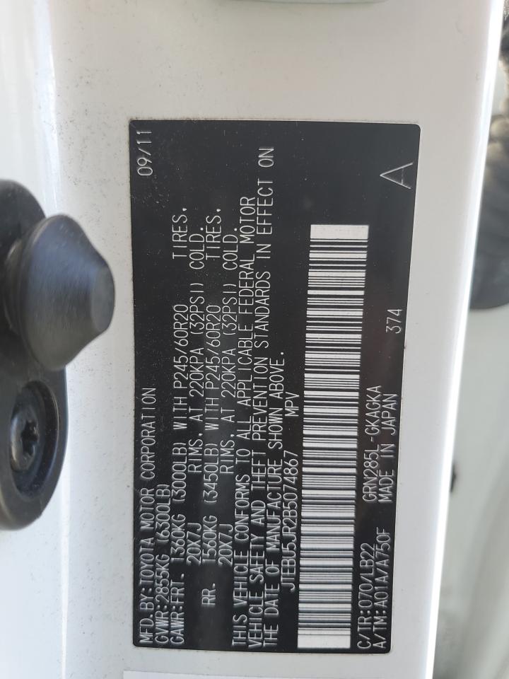 JTEBU5JR2B5074867 2011 Toyota 4Runner Sr5