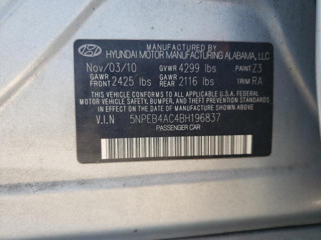 2011 Hyundai Sonata Gls VIN: 5NPEB4AC4BH196837 Lot: 63247704