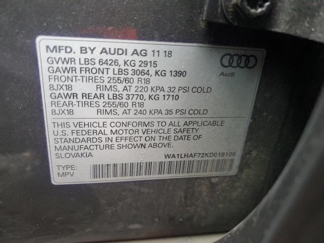 VIN WA1LHAF72KD019106 2019 Audi Q7, Premium Plus no.14