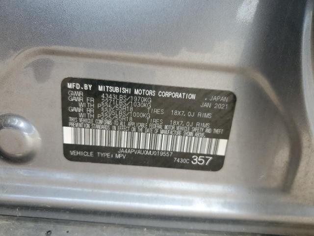 2021 Mitsubishi Outlander Sport Se VIN: JA4APVAU0MU019557 Lot: 62180304