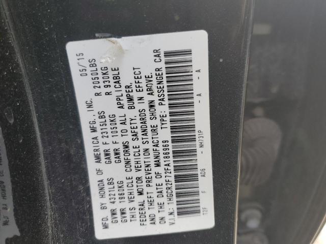 2015 HONDA ACCORD EX - 1HGCR2F72FA186969