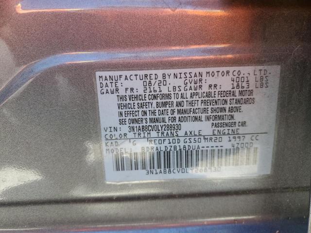 2020 Nissan Sentra Sv VIN: 3N1AB8CV0LY288930 Lot: 61350264