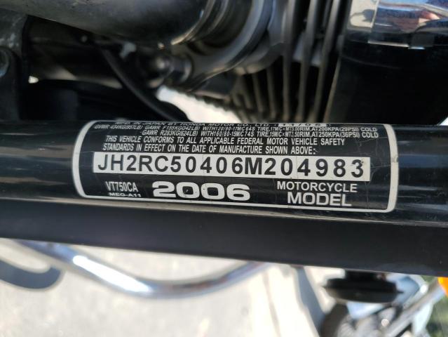 2006 HONDA VT750 CA JH2RC50406M204983