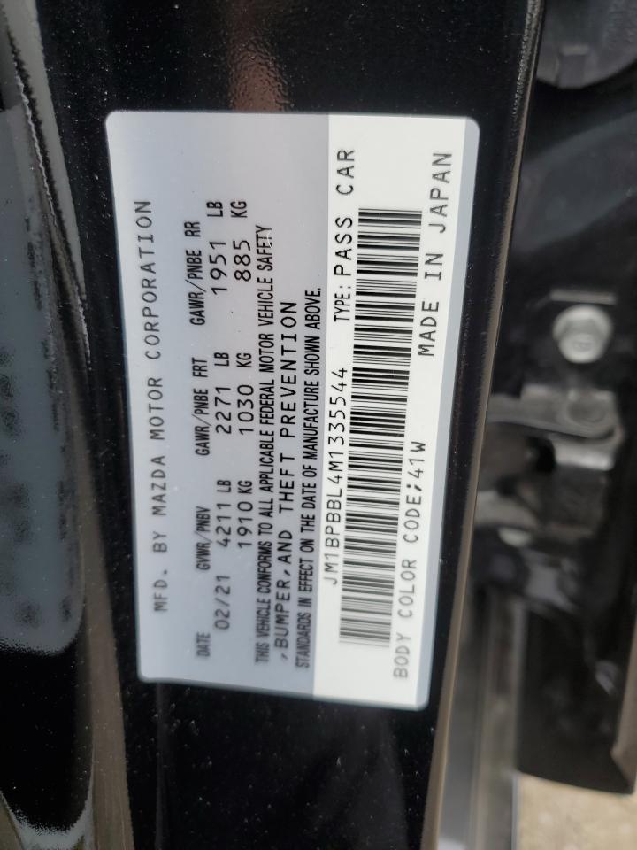 JM1BPBBL4M1335544 2021 Mazda 3 Select