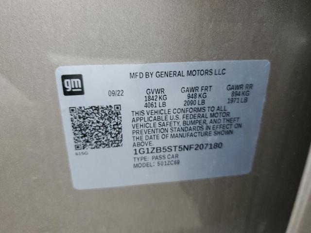 2022 CHEVROLET MALIBU LS - 1G1ZB5ST5NF207180
