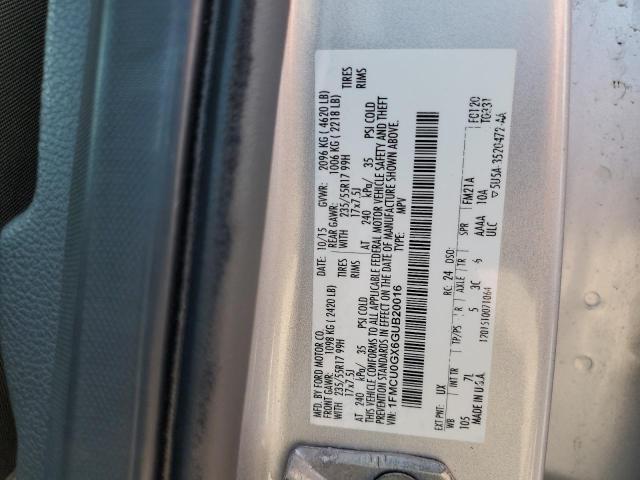 2016 FORD ESCAPE SE - 1FMCU0GX6GUB20016
