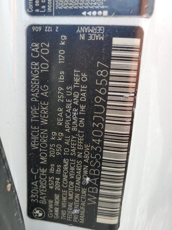 WBABS53403JU96587 2003 BMW 330 Ci