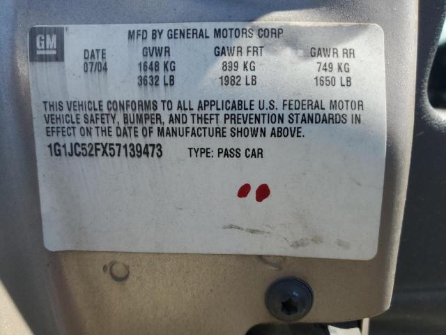 2005 Chevrolet Cavalier VIN: 1G1JC52FX57139473 Lot: 61696554