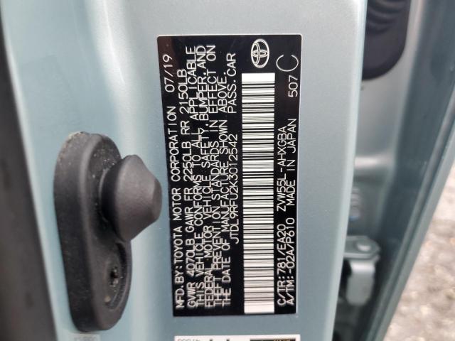 2019 TOYOTA PRIUS - JTDL9RFU2K3012542