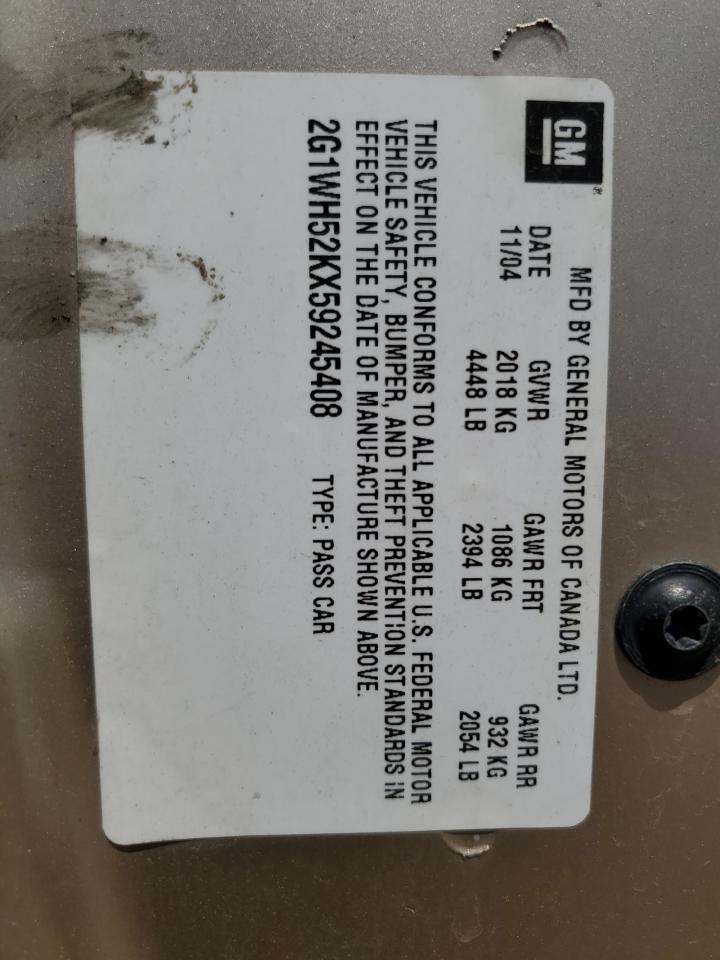 2G1WH52KX59245408 2005 Chevrolet Impala Ls