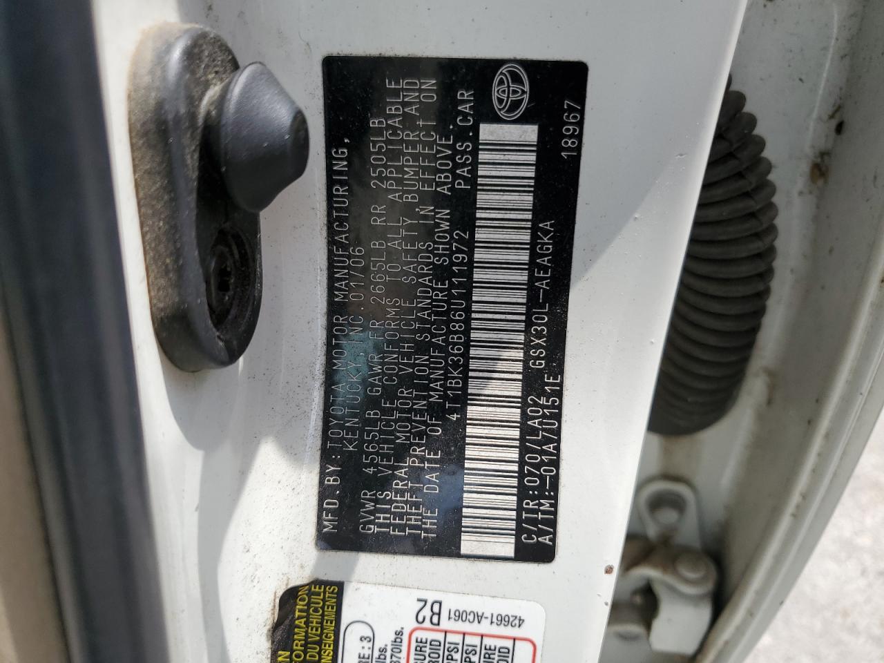 4T1BK36B86U111972 2006 Toyota Avalon Xl