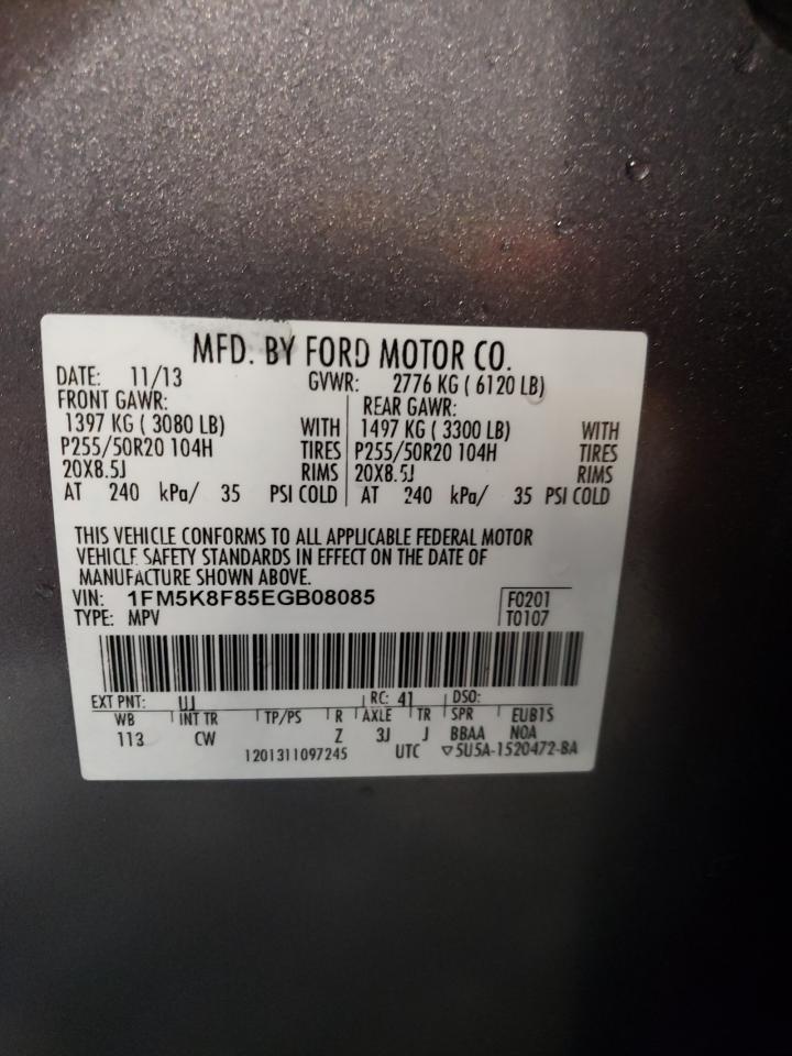 1FM5K8F85EGB08085 2014 Ford Explorer Limited