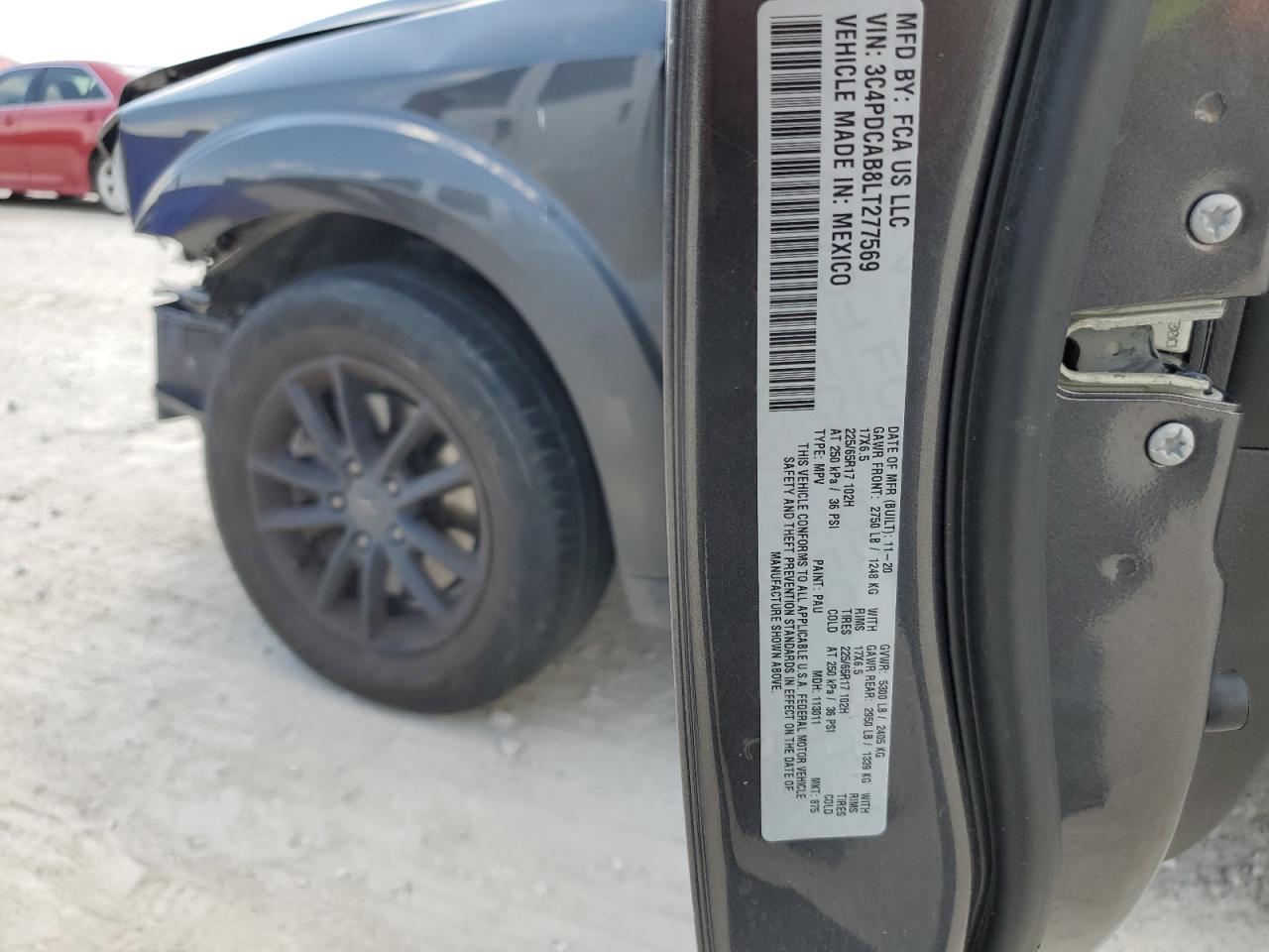 3C4PDCAB8LT277569 2020 Dodge Journey Se