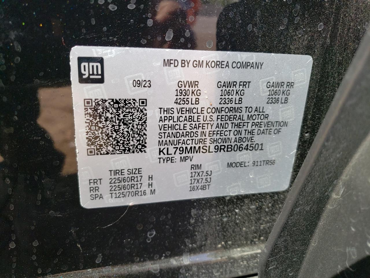 KL79MMSL9RB064501 2024 Chevrolet Trailblazer Ls