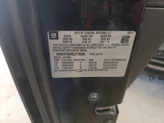 2012 GMC Acadia Denali VIN: 1GKKVTED4CJ176396 Lot: 61686034