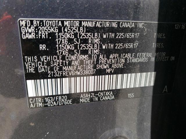 2017 Toyota Rav4 Le VIN: 2T3ZFREV6HW338007 Lot: 61290134