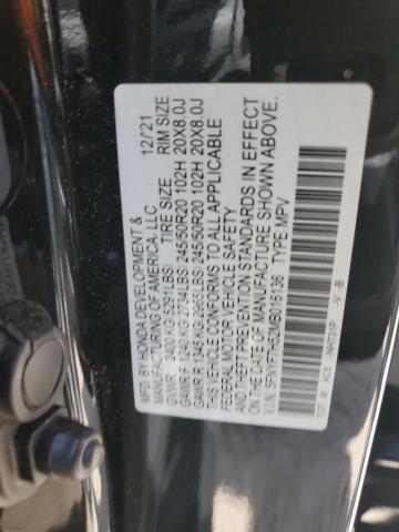 2021 Honda Passport Exl VIN: 5FNYF7H52MB016136 Lot: 61505324