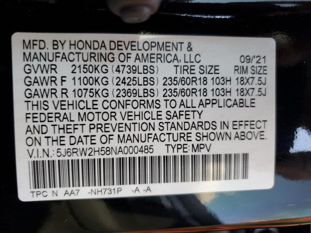 2022 HONDA CR-V EX - 5J6RW2H58NA000485