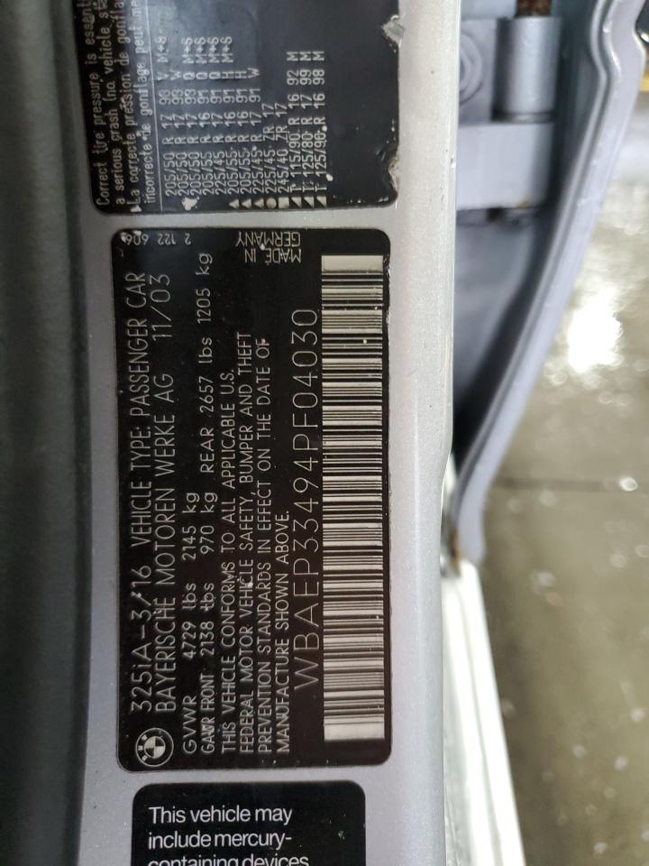 WBAEP33494PF04030 2004 BMW 325 Xit