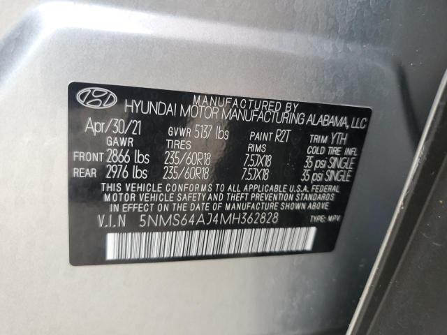 2021 Hyundai Santa Fe Sel VIN: 5NMS64AJ4MH362828 Lot: 61221384