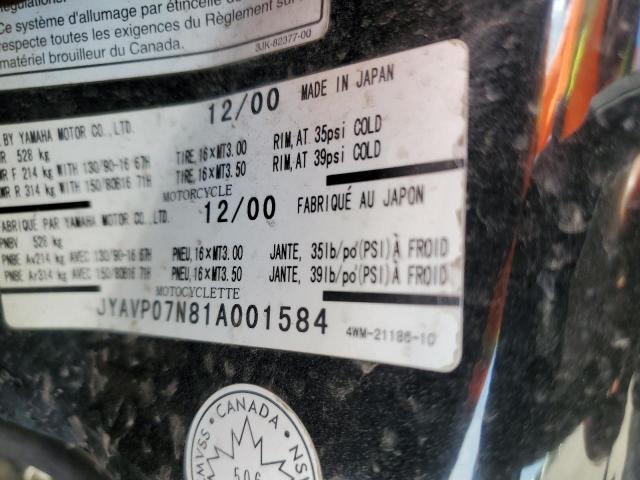 2001 YAMAHA XV16 ATN JYAVP07N81A001584
