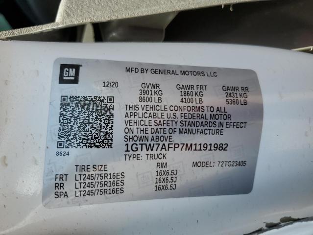2021 GMC SAVANA G25 1GTW7AFP7M1191982