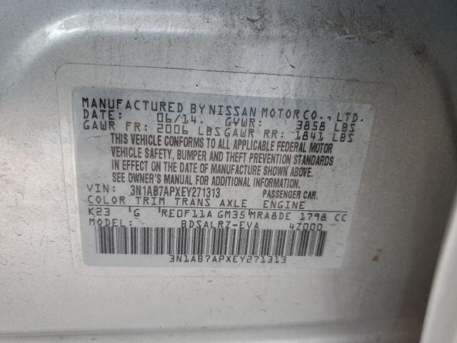 2014 Nissan Sentra S VIN: 3N1AB7APXEY271313 Lot: 61762084