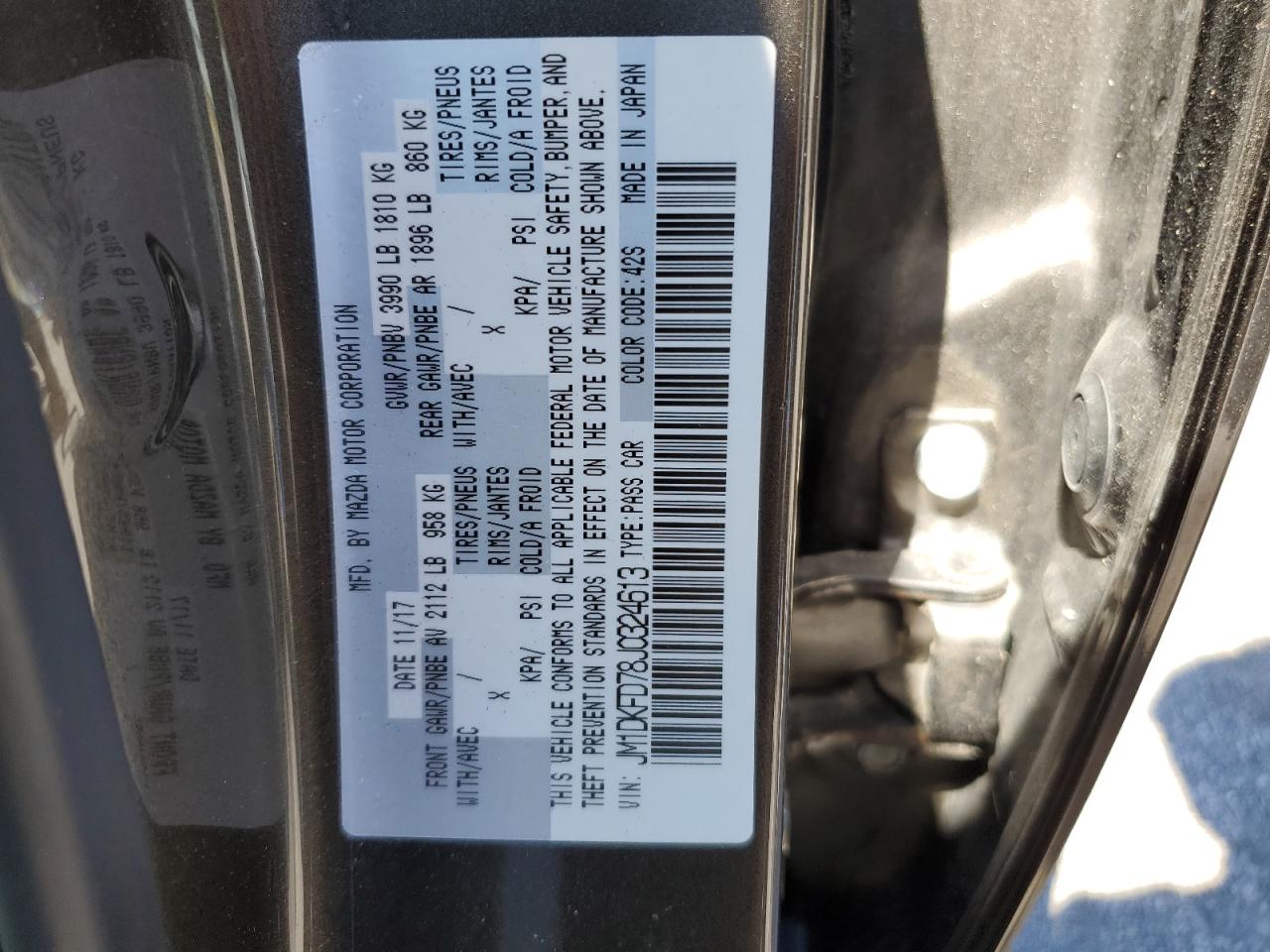 JM1DKFD78J0324613 2018 Mazda Cx-3 Grand Touring