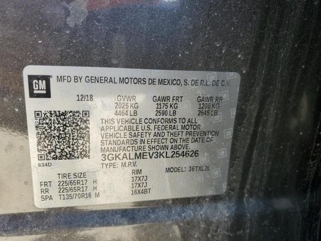 2019 GMC TERRAIN SL 3GKALMEV3KL254626  62894354