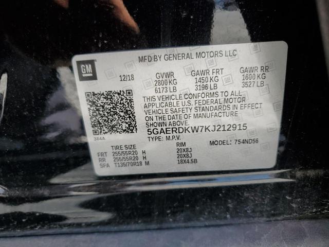 2019 BUICK ENCLAVE AV - 5GAERDKW7KJ212915