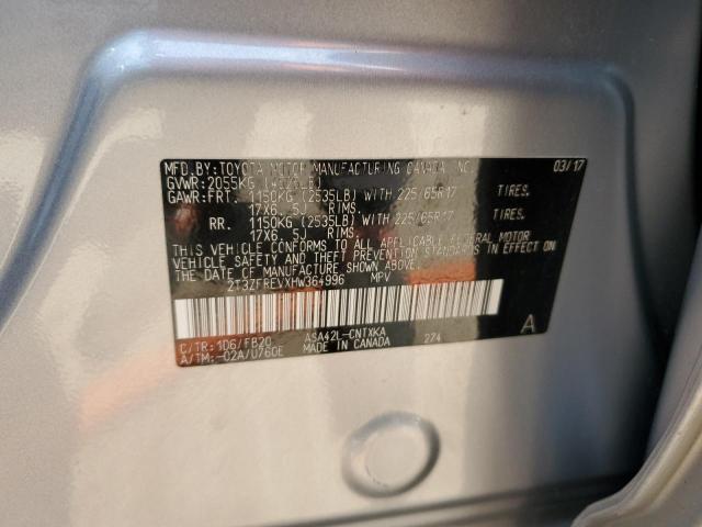 2017 Toyota Rav4 Le VIN: 2T3ZFREVXHW364996 Lot: 61252884