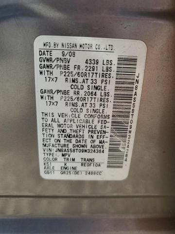 2009 Nissan Rogue S VIN: JN8AS58T09W324364 Lot: 61738084