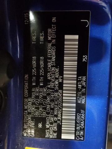 2016 LEXUS NX 200T BA - JTJBARBZ2G2060458