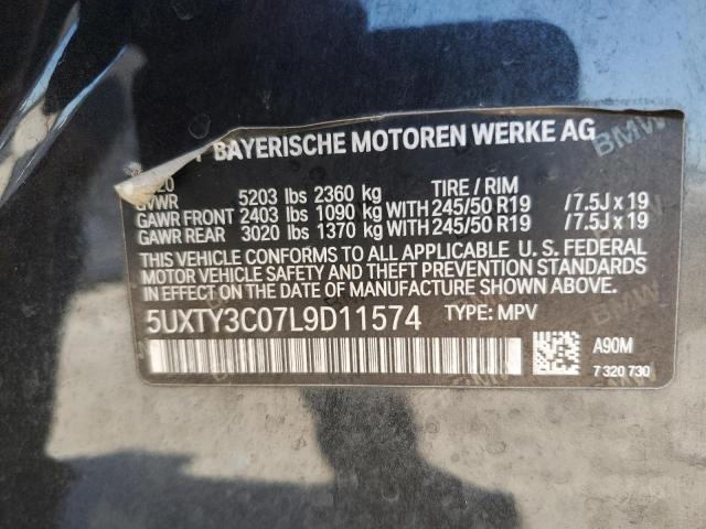 VIN 5UXTY3C07L9D11574 2020 BMW X3, Sdrive30I no.14