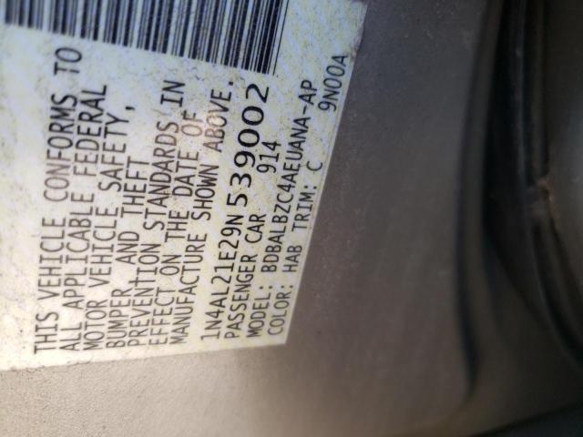 2009 Nissan Altima 2.5 VIN: 1N4AL21E29N539002 Lot: 62182474