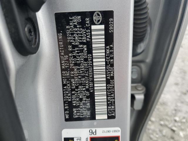 VIN 4T1BF1FK6HU720120 2017 Toyota Camry, LE no.12