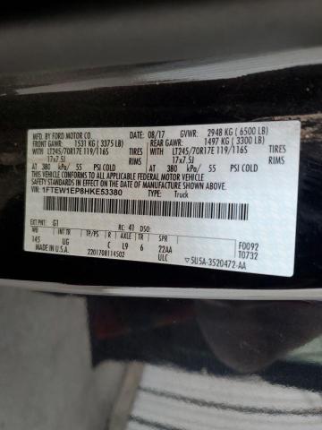 2017 Ford F150 Supercrew VIN: 1FTEW1EP8HKE53380 Lot: 61999774