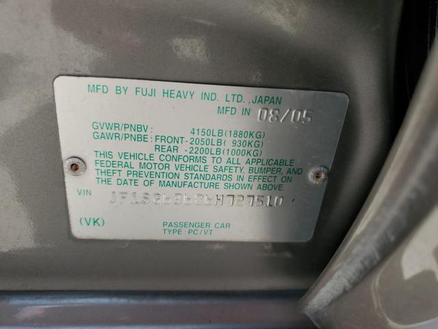 2006 Subaru Forester 2.5X VIN: JF1SG63686H727510 Lot: 61890944