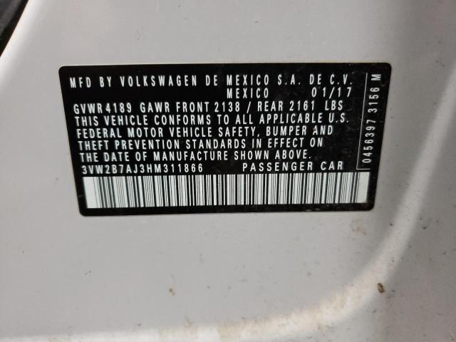 2017 VOLKSWAGEN JETTA S - 3VW2B7AJ3HM311866