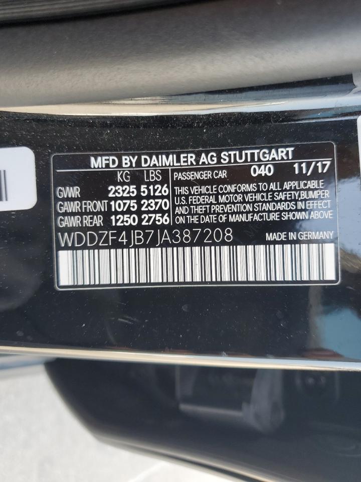 WDDZF4JB7JA387208 2018 Mercedes-Benz E 300