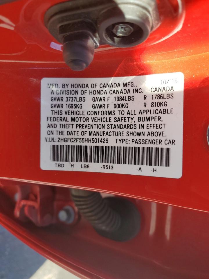 2HGFC2F55HH501426 2017 Honda Civic Lx 2HGFC2F55HH501426 2017 Honda Civic Lx