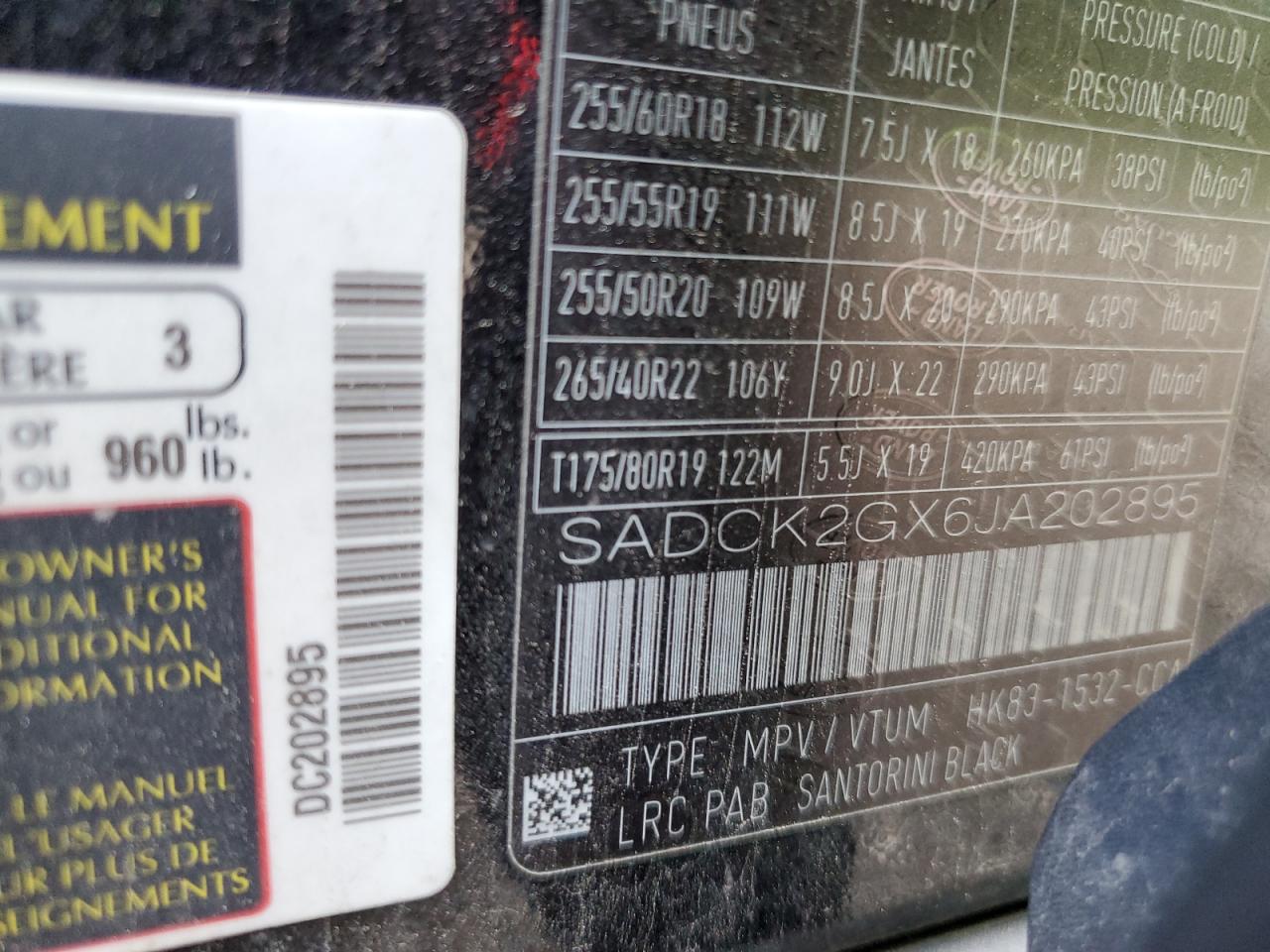 SADCK2GX6JA202895 2018 Jaguar F-Pace Prestige