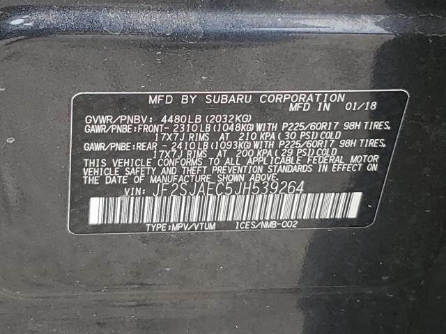 2018 SUBARU FORESTER 2 - JF2SJAEC5JH539264