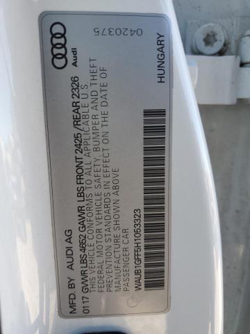 2017 Audi S3 Premium Plus VIN: WAUB1GFF5H1053323 Lot: 61300024