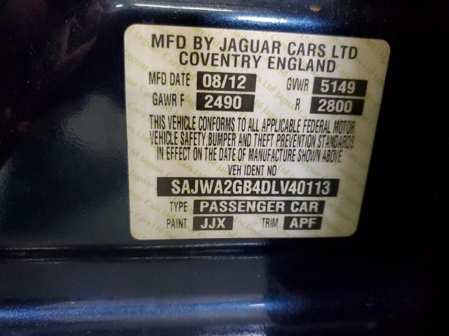 2013 Jaguar Xjl Portfolio VIN: SAJWA2GB4DLV40113 Lot: 62790214
