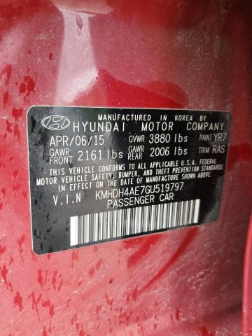 2016 HYUNDAI ELANTRA SE - KMHDH4AE7GU519797